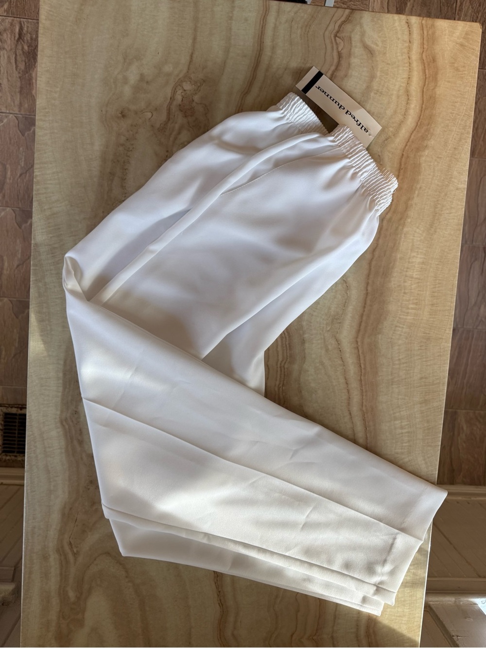NWT ALFRED DUNNER WOMENS SZ 12 WHITE PANTS